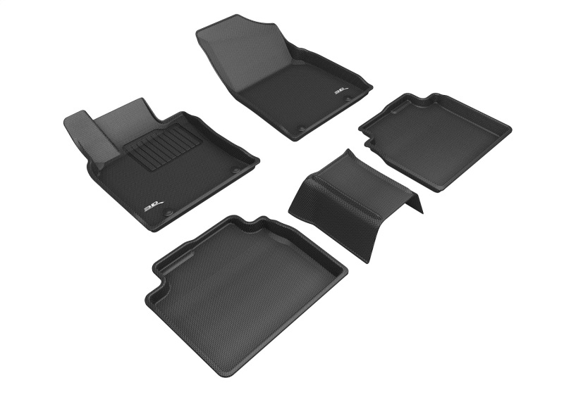 Lexus ES Floor Mats - Front and Rear - 3D MAXpider - KAGU Series - Black - `19-`24 Lexus ES Floor Mats - Front and Rear - 3D MAXpider - KAGU Series - Black - `19-`24
